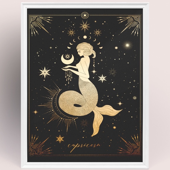 Capricorn Wall Art Celestial Zodiac Horoscope Print Poster Unframed - Picture 4 of 16